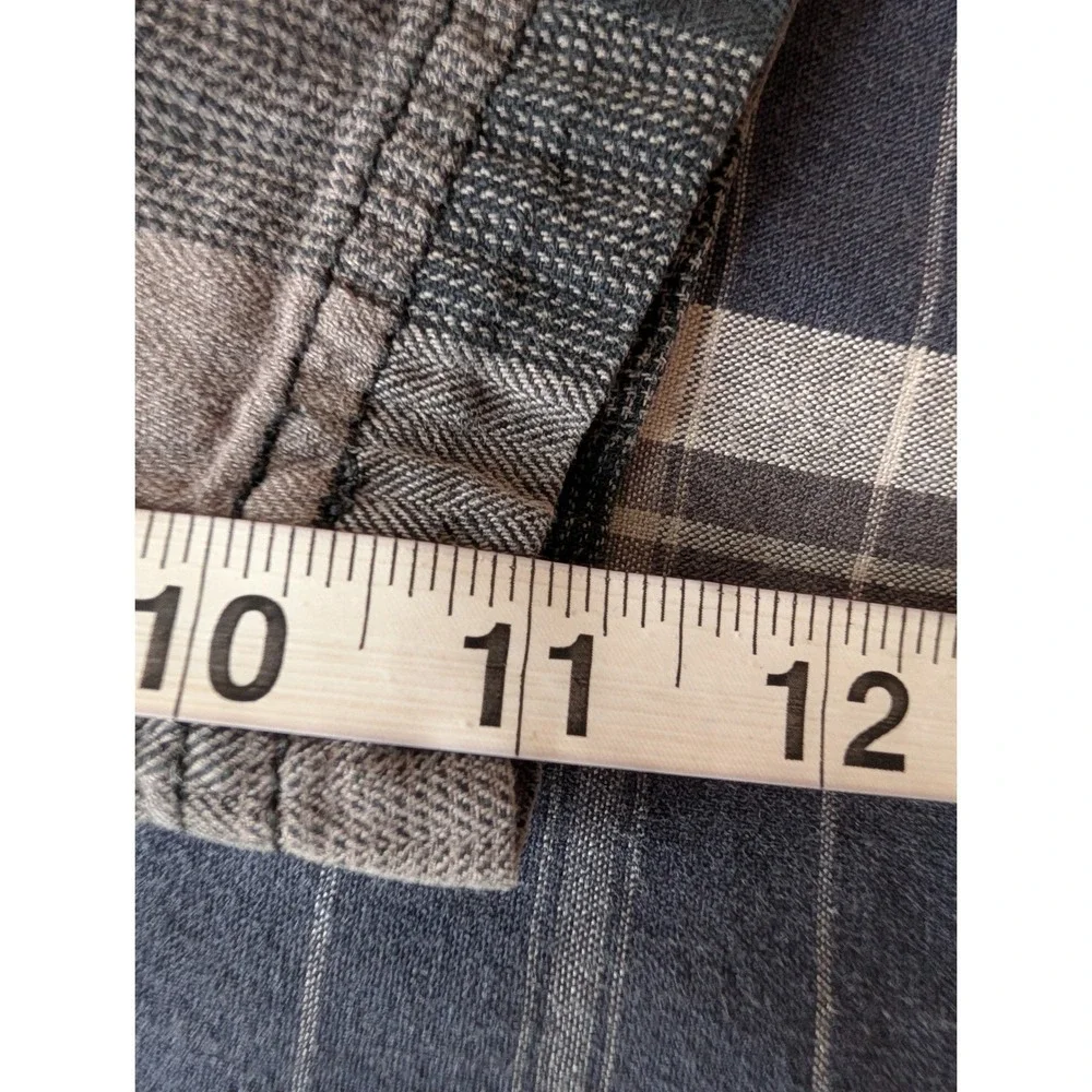 VTG 90s Y2K OP Plaid Bermuda Cargo Shorts Mens 38 Grey Black Plaid Skate Utility